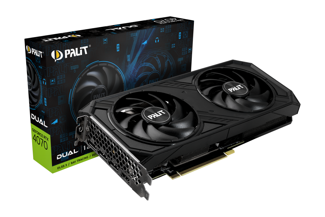 Carte Graphique - RTX4070 DUAL 12GB GDDR6X 192bit 3-DP HDMI