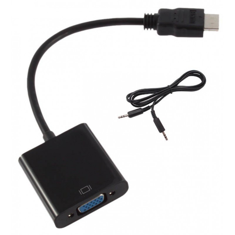 Adaptateur VGA vers HDMI avec audio et alimentation par USB