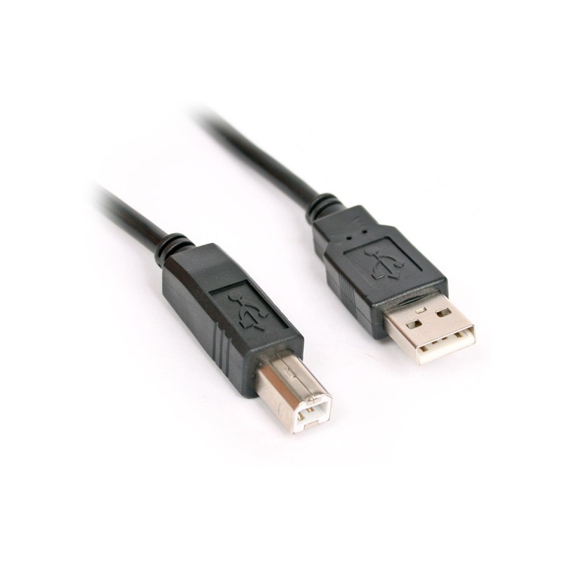 Câble Imprimante USB 2.0 A mâle / B mâle - 3m - Noir