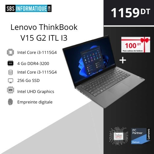 PC Portable - Lenovo ThinkBook 15 G2 ITL i7 11è Gé 8Go SSD 512Go