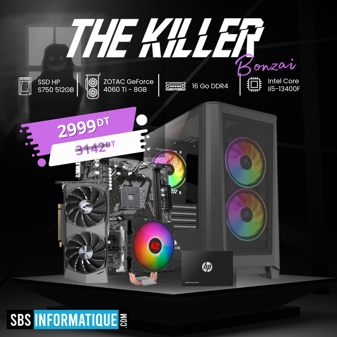 PC Gamer KILLER PACK - i5-12400F - RTX 3050 Solo - 16Gb - 512 Gb - BLACK