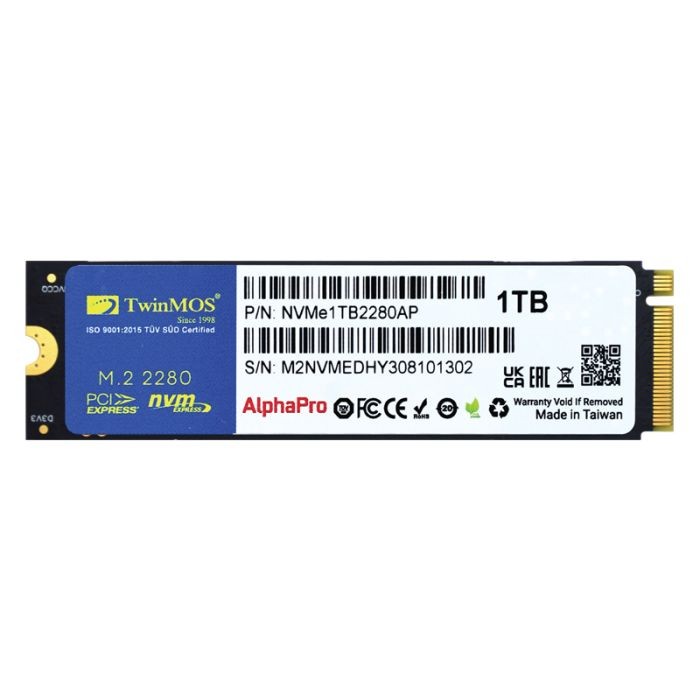 DISQUE DUR INTERNE TWINMOS ALPHAPRO NVME 1TO SSD M.2 PCIE