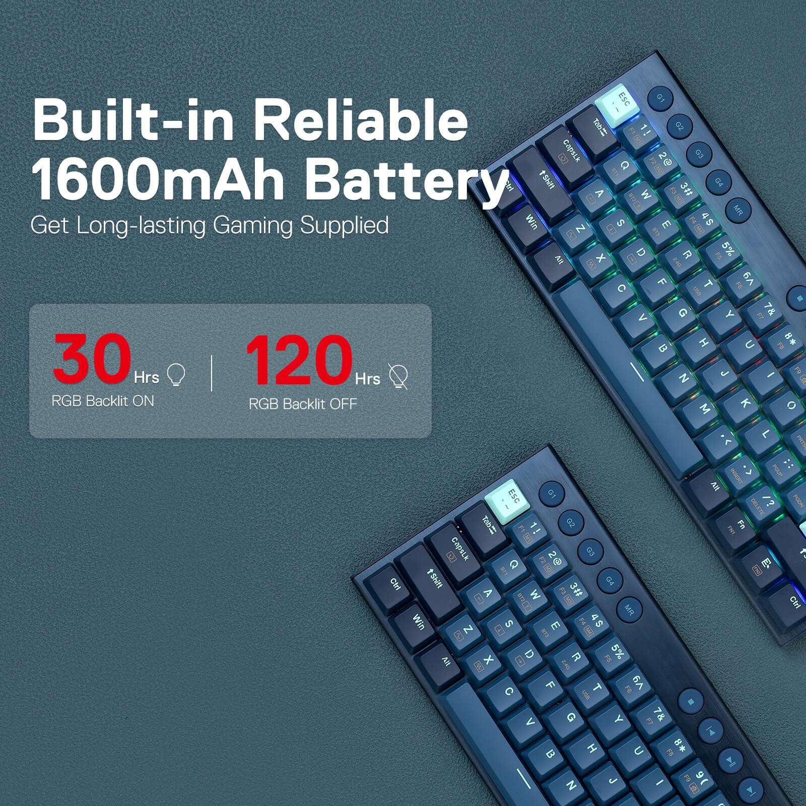 Clavier Gamer - Mécanique REDRAGON K632 PRO Noctis 60% RGB - 139,000 TND