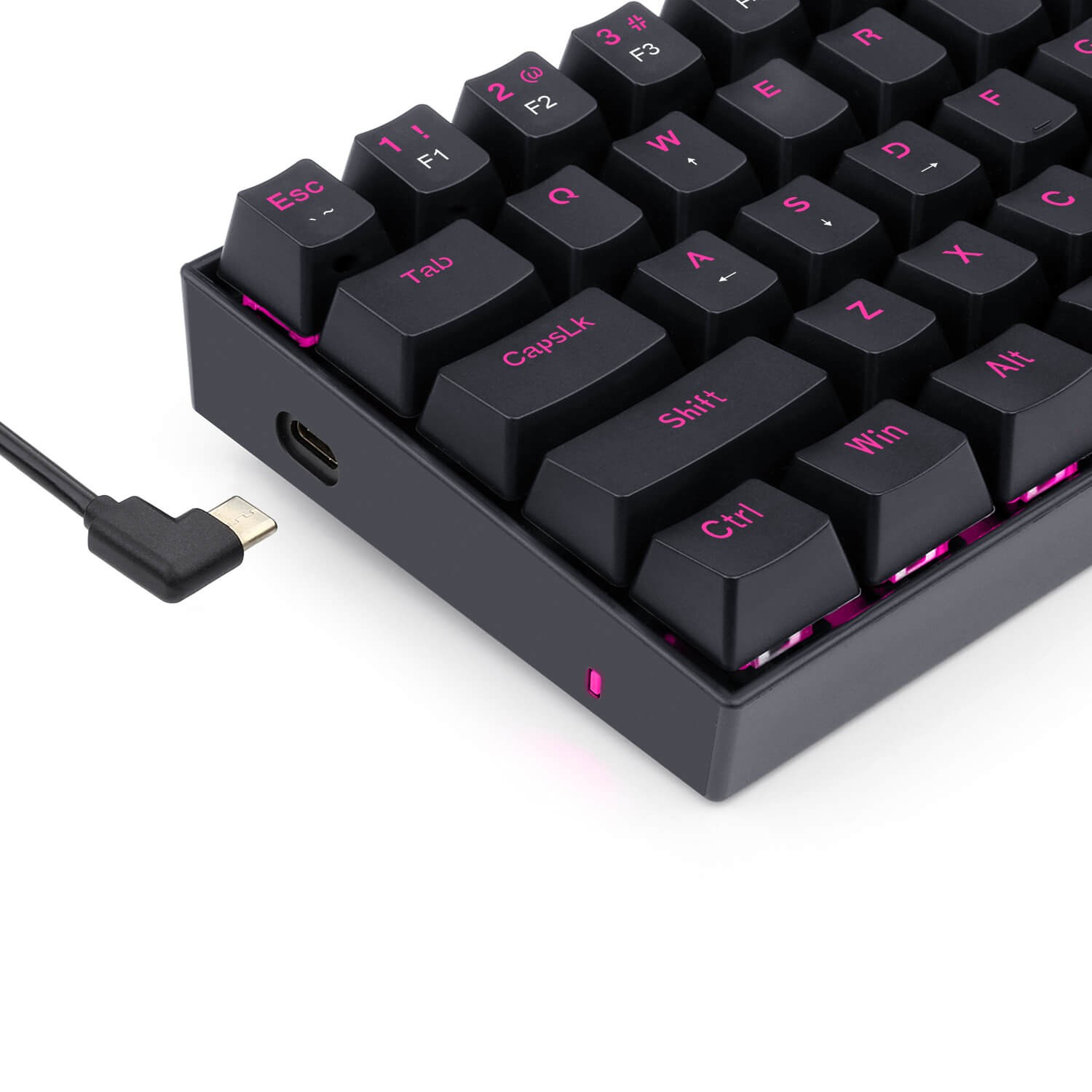 Clavier Gamer - MÉCANIQUE Redragon LAKSHMI K606 RAINBOW LED RED SWITCH - BLACK