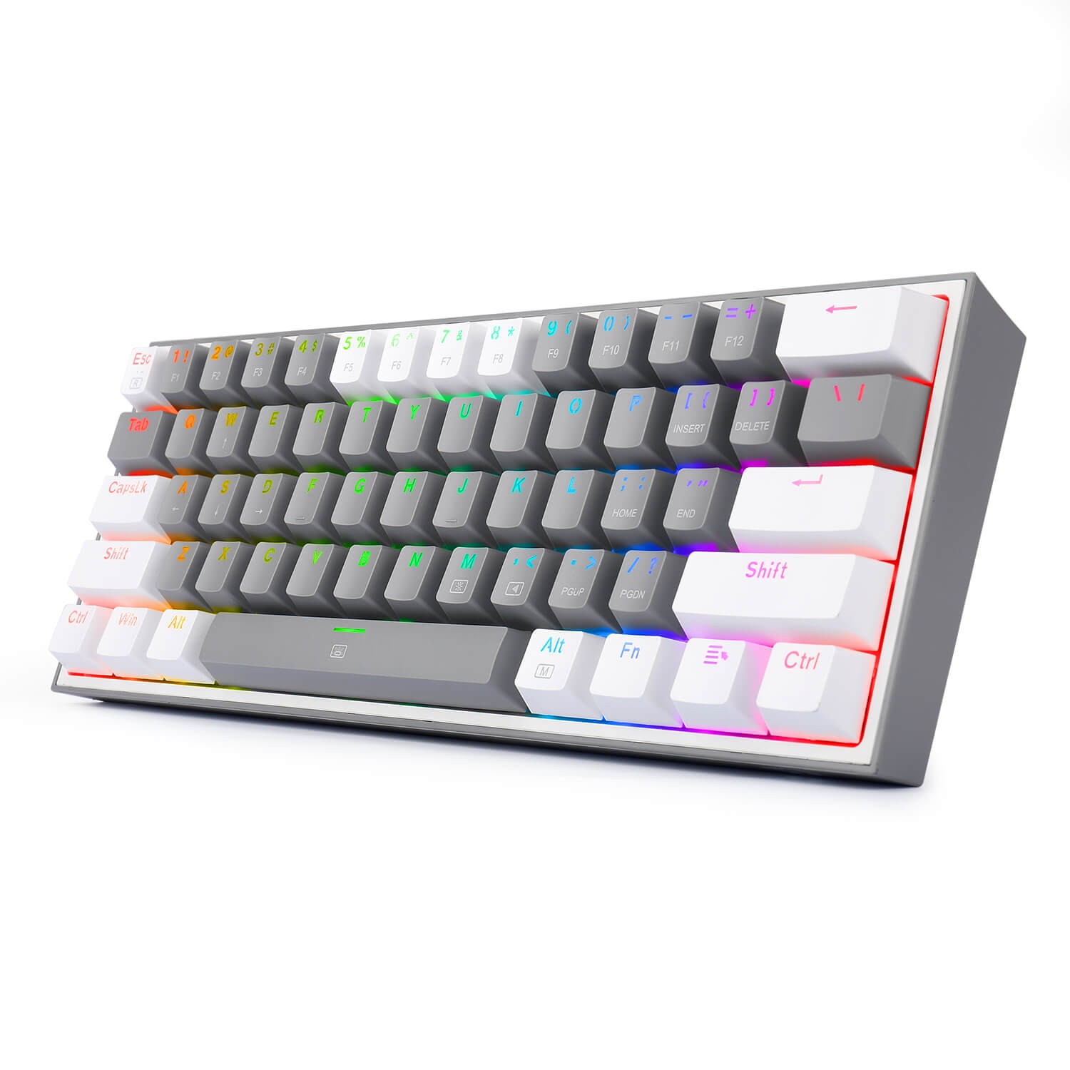 Clavier Gamer - Mécanique REDRAGON K617 FIZZ 60% RGB GREY & WHITE