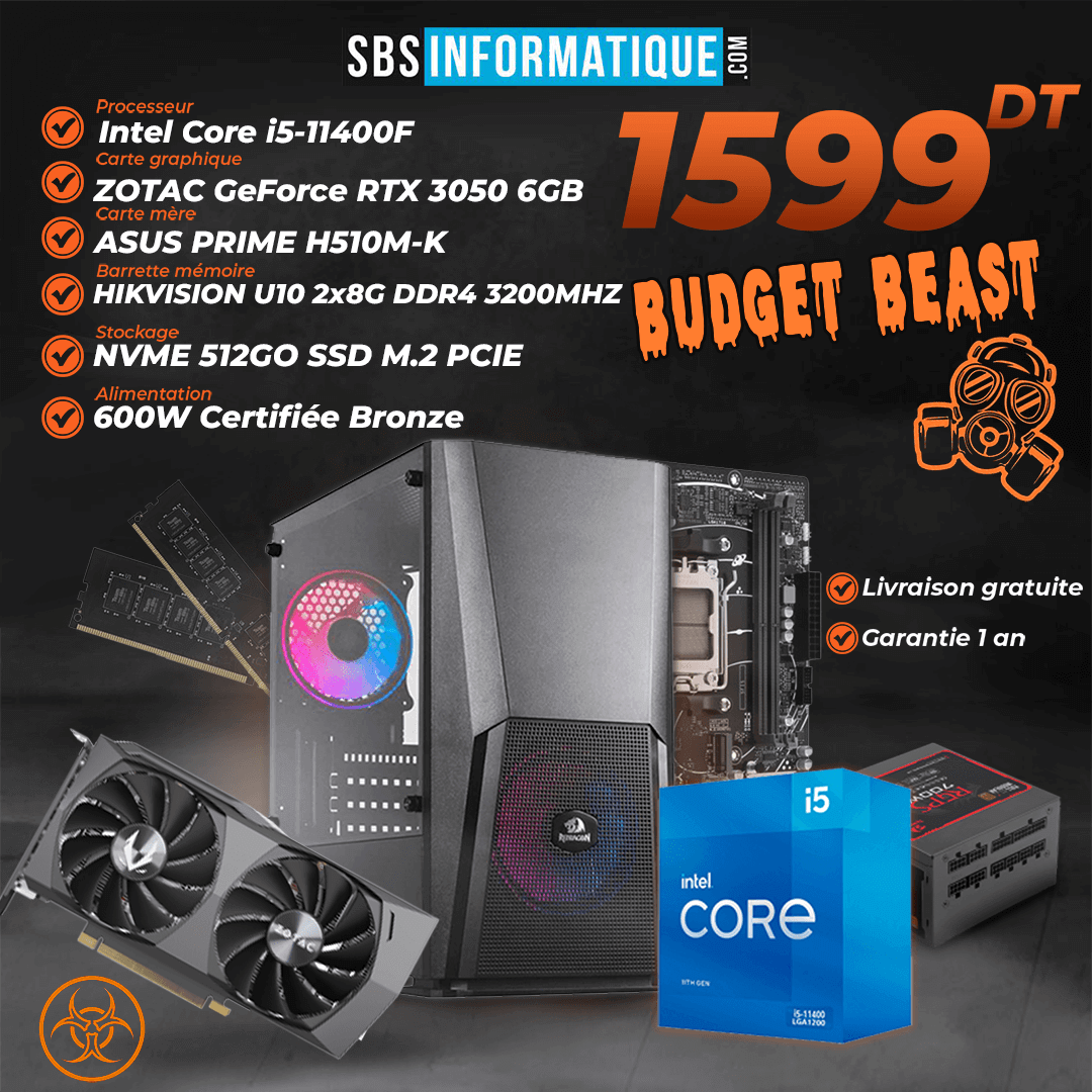 PC Gamer Budget Beast-i5-11400F...