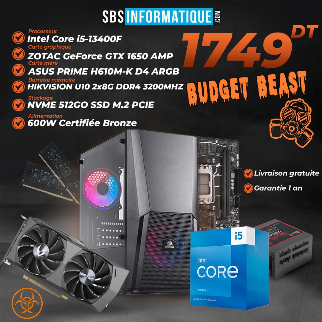 PC Gamer Budget Beast - INTEL I512400F - RTX 4060