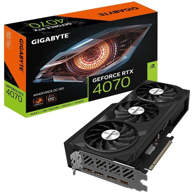 Carte Graphique - GIGABYTE GeForce RTX 4070 WINDFORCE OC 12G