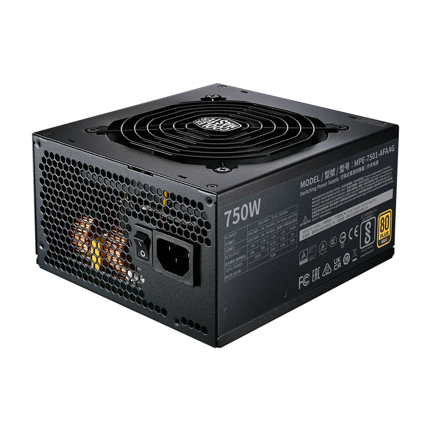 ALIMENTATION COOLER MASTER MWE GOLD V2 750W FULL MODULAR