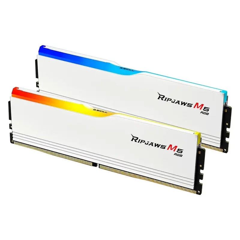 Barrette Mémoire G.SKILL RIPJAWS M5 RGB 64 GB (2 X 32 GB) DDR5 5200 MHZ CL40 WHITE