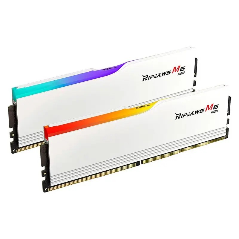 Barrette Mémoire G.SKILL RIPJAWS M5 RGB 64 GB (2 X 32 GB) DDR5 5200 MHZ CL40 WHITE