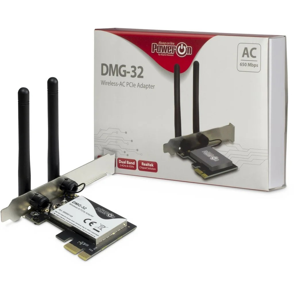 Carte PCIe Wi-Fi Power On DMG-32